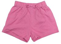 Růžové žebrované bavlněné kraťasy Primark