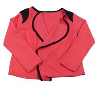 Neonově růžovo-černý cardigan 