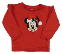 Červená vánoční mikina s Minnie Disney + Primark 