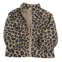 Béžová huňatá podšitá bunda s flíčky zn. Primark