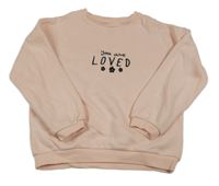 Světlerůžová mikina s nápisem F&F