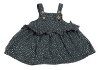 Šedé puntíkaté laclové manšestrové šaty TU