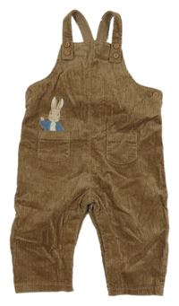 Hnědé laclové manšestráky s králíčkem 