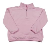 Světlerůžová fleecová mikina Dunnes