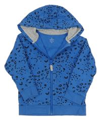 Modrá vzorovaná propínací mikina s kapucí Mothercare