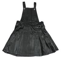 Černé laclové koženkové šaty Primark