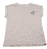 Růžovo-bílé kostkované tričko s motýlky Lupilu