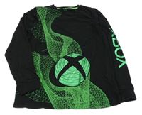 Černo-zelené triko s nápisem Microsoft Xbox