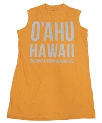 Oranžové tílko s nápisy