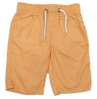 Oranžové plátěné kraťasy Tu