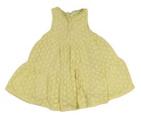 Citronové vyšívané šaty Pep&Co
