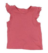 Růžové žebrované tričko Primark