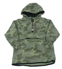 Khaki army mikina s kapucí Nutmeg