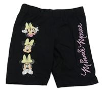 Černé elastické kraťasy s Minnie Disney