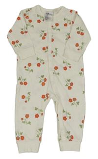 Bílý květovaný overal H&M