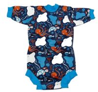 Tmavomodro-červené neoprenové body s podmořským světem Splash About