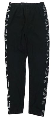 Černé legíny s nápisy Y.F.K.