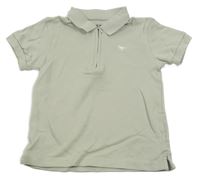 Šedobéžové polo tričko s dinem Next