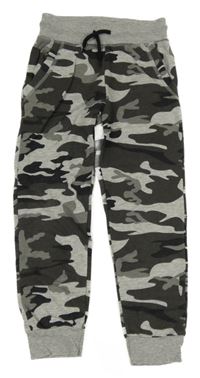 Šedo-černé army tepláky Primark