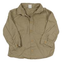 Béžová riflová košilová bunda H&M