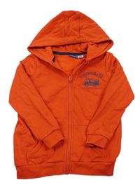 Červená propínací mikina s hasiči a kapucí Lupilu