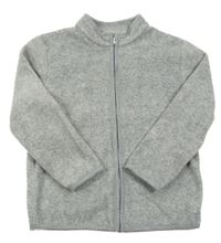 Šedá fleecová propínací mikina 
