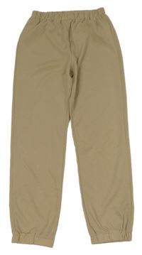 Béžové lehké cuff kalhoty 