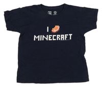 Tmavomodré tričko s nápisem - Minecraft M&Co.