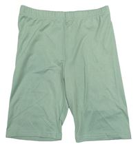 Khaki elastické kraťasy Shein
