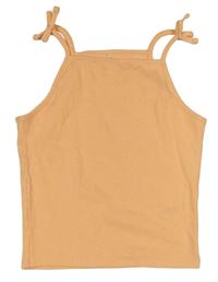 Oranžový žebrovaný crop top George 