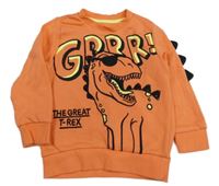 Oranžová mikina s dinosaurem F&F