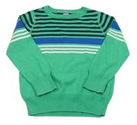 Zelený svetr s proužky Dopodopo