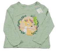 Nové - Světlezelené triko se srnkou Primark