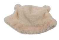 Světlerůžový kožešinový podšitý klobouk Dopodopo
