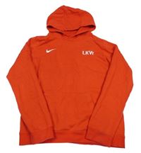 Červená mikina s logem a kapucí Nike 