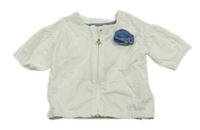 Bílá propínací mikina s kytičkou 