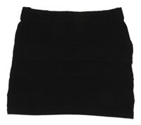 Černá žebrovaná minisukně 