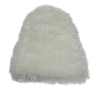 Bílá chlupatá čepice 