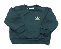 Tmavozelená mikina s logem Adidas 