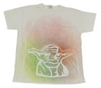 Bílé crop tričko se Star Wars Fruit of the Loom