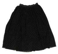 Černá plisovaná sukně s hvězdičkami C&A