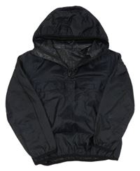 Tmavomodrá šusťáková větrovka s kapucí Next