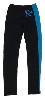 Černo-azurové taneční legíny Tenetex