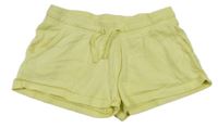Žluté puntíkované bavlněné kraťasy H&M