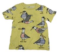 Žluté tričko s racky H&M