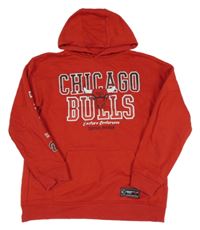 Červená mikina Chicago Bulls s kapucí 