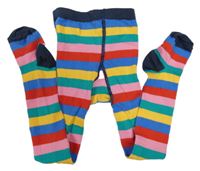 Barevné pruhované punčocháče Frugi