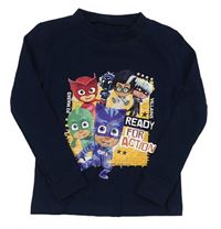 Tmavomodré pyžamové triko PJ MASKS character