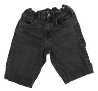 Tmavošedé relaxed fit teplákové riflové kraťasy H&M