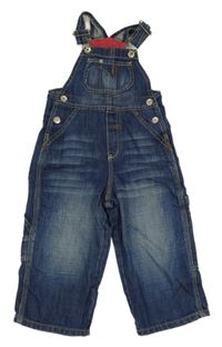 Tmavomodré riflové laclové kalhoty s kapsou H&M